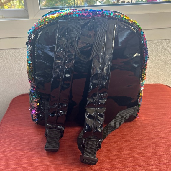 Streamline Multi Color Sequin Backpack 12” X 9” X 4” - Picture 2 of 8